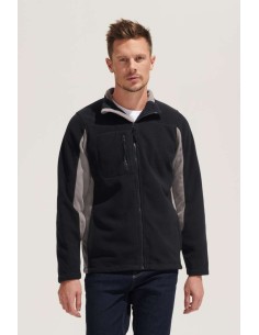 S-SO55500-SOL'S NORDIC - MEN’S TWO-COLOUR ZIPPED FLEECE JACKET 2